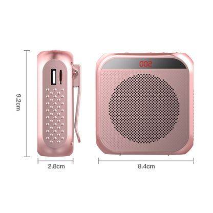 S17 Mini Portable Tour Guide Teaching Loudspeaker with Screen Display(Rose Gold) - Loudspeaker by buy2fix | Online Shopping UK | buy2fix