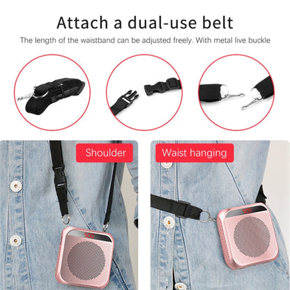 S17 Mini Portable Tour Guide Teaching Loudspeaker with Screen Display(Rose Gold) - Loudspeaker by buy2fix | Online Shopping UK | buy2fix