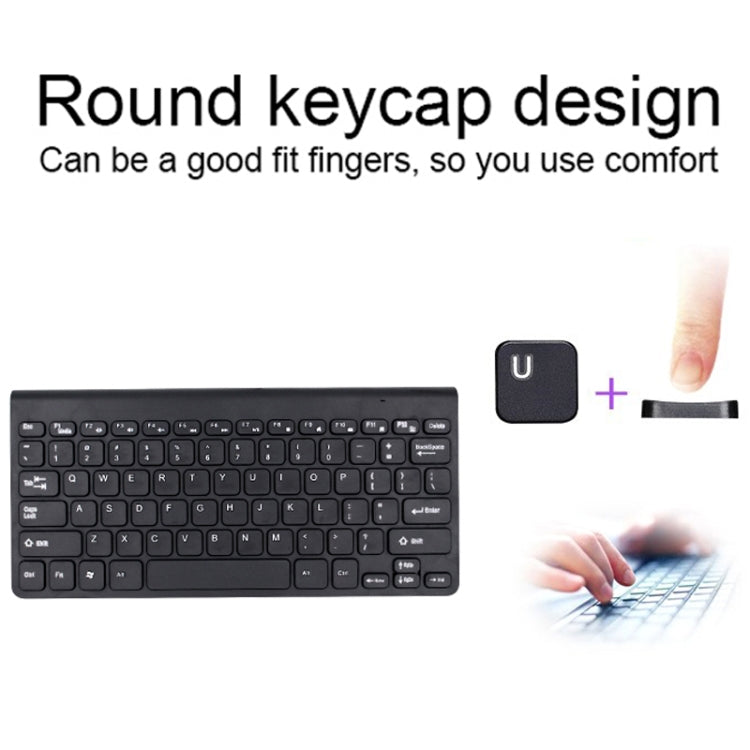 K168 Mini Portable Chocolate Button Wired Keyboard Mouse Set(Black) - Wired Keyboard by buy2fix | Online Shopping UK | buy2fix