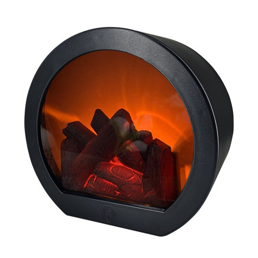 Simulation Flame Touch Switch Fireplace Light Ornaments(Semi-circular) by buy2fix