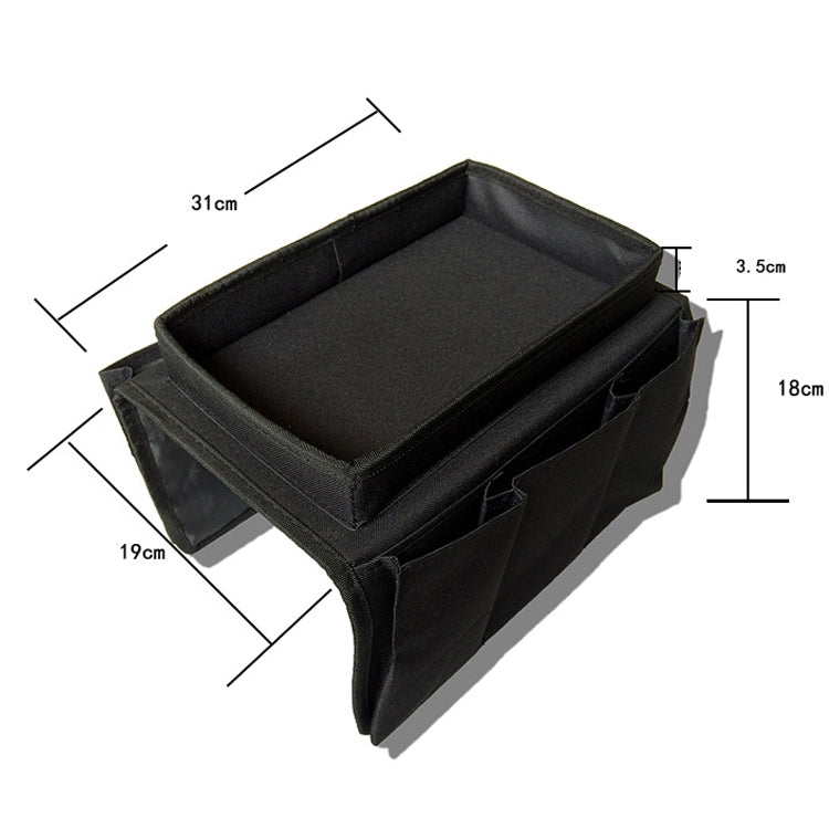 SF001 Oxford Cloth Sofa Armrest Hang Bag Household Storage Bag(Black) by buy2fix
