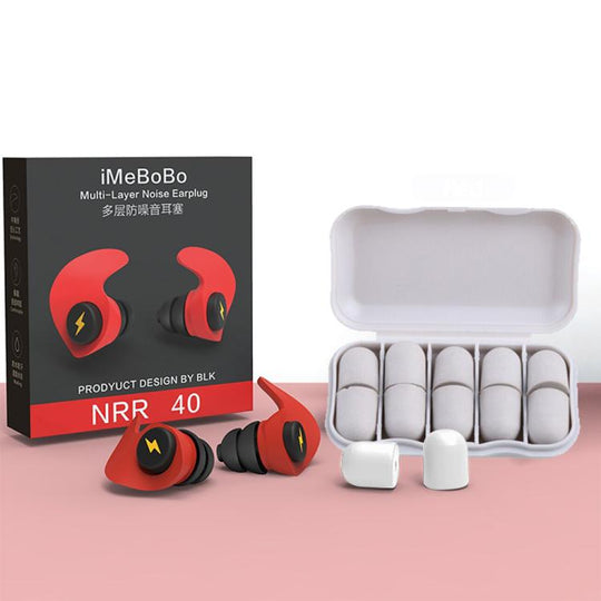 Anti-noise Sleep Earplugs Soundproof Earplugs(Red)