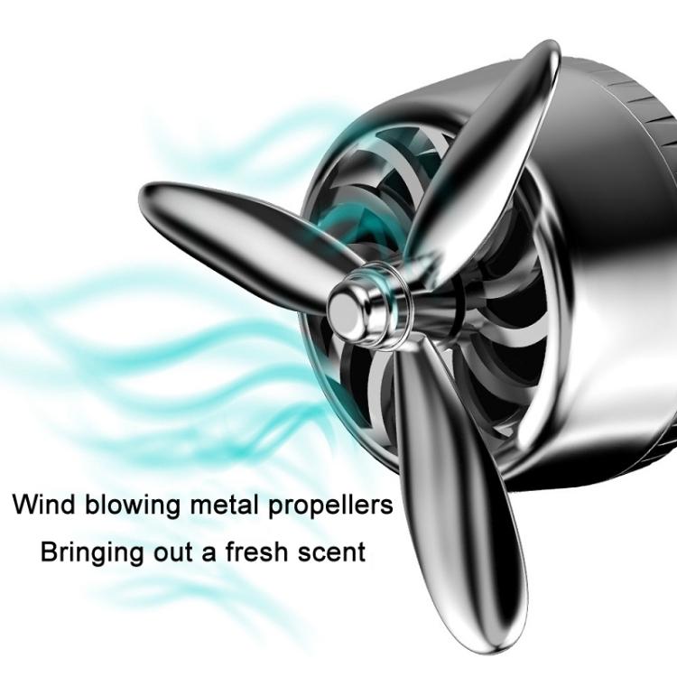 Car Air Outlet Perfume Aromatherapy Swivel Fan With Light(Silver) - Air Freshener by buy2fix | Online Shopping UK | buy2fix