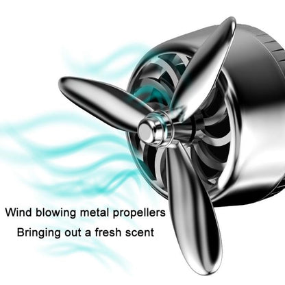 Car Air Outlet Perfume Aromatherapy Swivel Fan With Light(Silver) - Air Freshener by buy2fix | Online Shopping UK | buy2fix