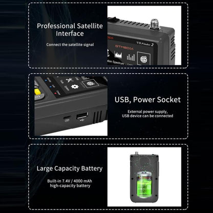 GTMedia Full HD Digital Satellite Finder With 3.5 Inch LCD Screen(With Bag) - Satellite Finder by GTMedia | Online Shopping UK | buy2fix