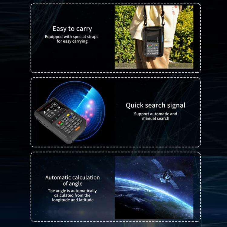 GTMedia Full HD Digital Satellite Finder With 3.5 Inch LCD Screen(With Bag) - Satellite Finder by GTMedia | Online Shopping UK | buy2fix