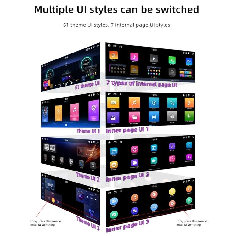 Car Radio Wireless Bluetooth Hands-Free Android Navigation, Memory: 2+64G(With Camera+Microphone) - Car MP3 & MP4 & MP5 by buy2fix | Online Shopping UK | buy2fix