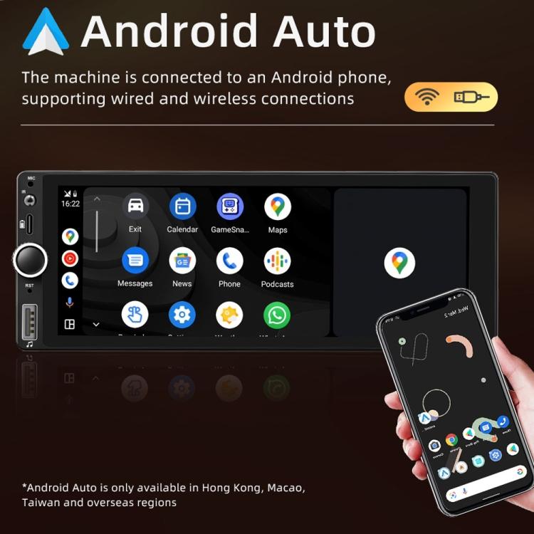 Car Radio Wireless Bluetooth Hands-Free Android Navigation, Memory: 2+64G(With Camera+Microphone) - Car MP3 & MP4 & MP5 by buy2fix | Online Shopping UK | buy2fix