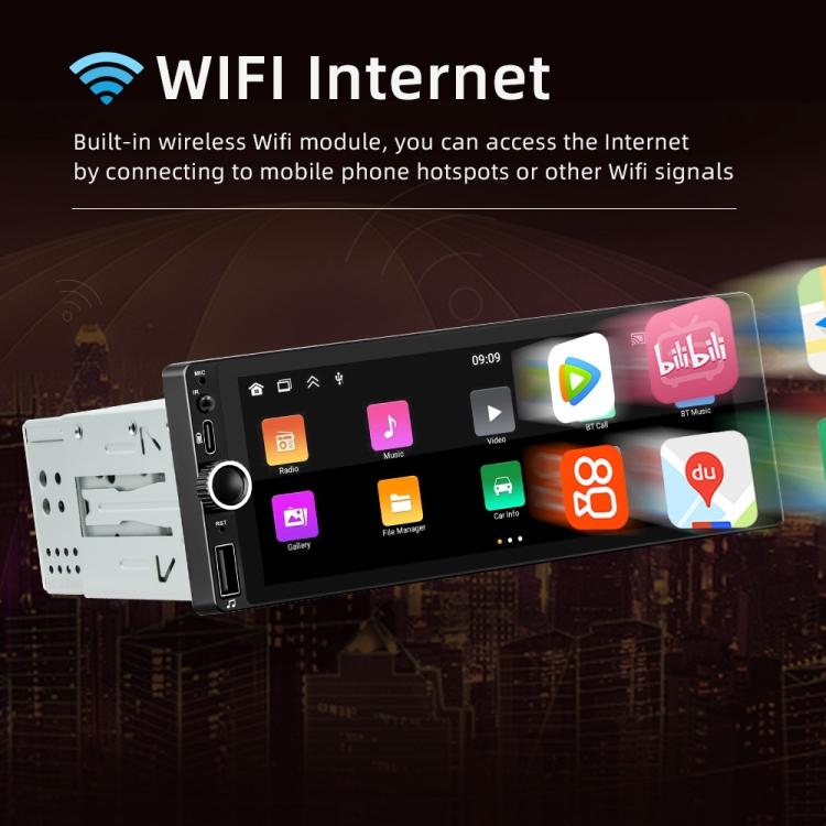 Car Radio Wireless Bluetooth Hands-Free Android Navigation, Memory: 2+64G(With Camera+Microphone) - Car MP3 & MP4 & MP5 by buy2fix | Online Shopping UK | buy2fix