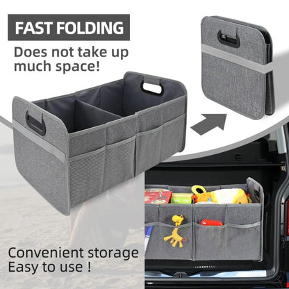 Car Trunk Folding Oxford Fabric Storage Bag(Gray) - Stowing Tidying by buy2fix | Online Shopping UK | buy2fix