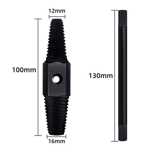 4 / 6 Points Faucet Break Screw Remover Smooth Silky Tooth Double-headed Screw Tool(Black) by buy2fix