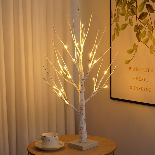 SJ-SD001 LED Christmas Party Decoration Birch Tree Decorative Light, Style: Detachable Base