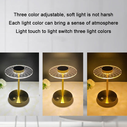 Touch Section Metal LED Table Lamp Bedroom Dining Room Decorative(Lotus) - Bedside Light by buy2fix | Online Shopping UK | buy2fix