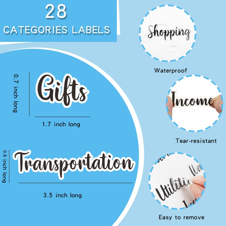 A6 Leather Loose-leaf Budget Book Handbook Notepad(Water Blue) by buy2fix