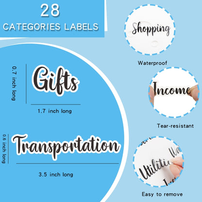 A6 Leather Loose-leaf Budget Book Handbook Notepad(Water Blue) by buy2fix