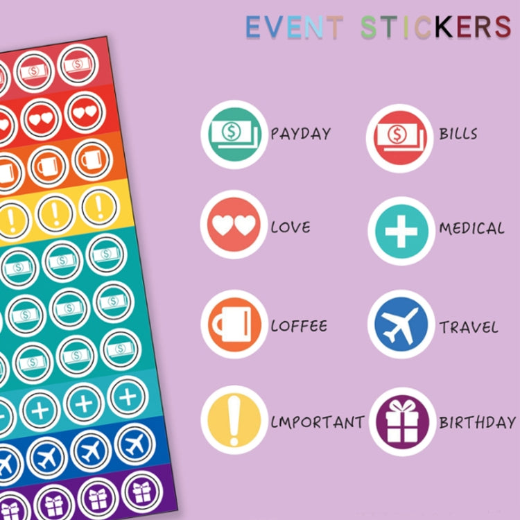 A6 Macaron PU Leather Loose-leaf Notebook Cash Budget Handbook(Purple) by buy2fix