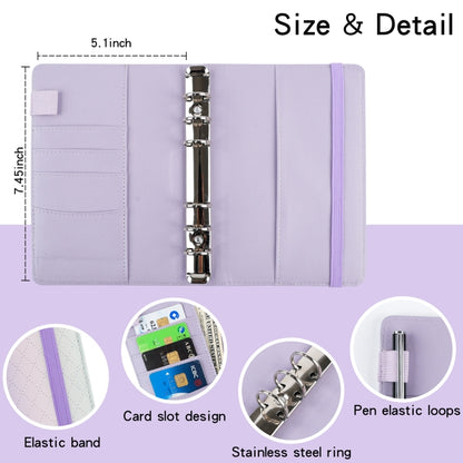 A6 Gradient Macaroon Loose-leaf Handbook Cash Budget Book(Green Yellow Pink) by buy2fix