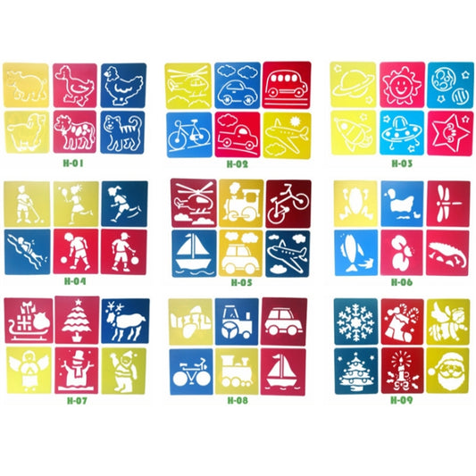 Children DIY Drawing Stencil Colorful Hollow Copy Board(H-09) by buy2fix