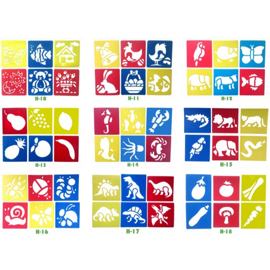 Children DIY Drawing Stencil Colorful Hollow Copy Board(H-12) by buy2fix