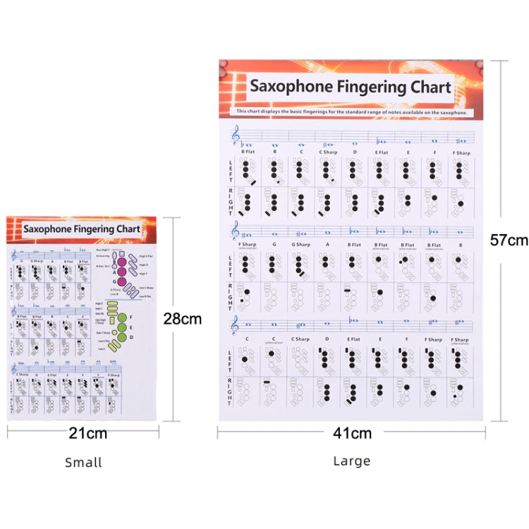 Coated Paper Saxophone Fingering Chord Diagrams Saxophone Practice Figure(Small) - Other Accessories by buy2fix | Online Shopping UK | buy2fix