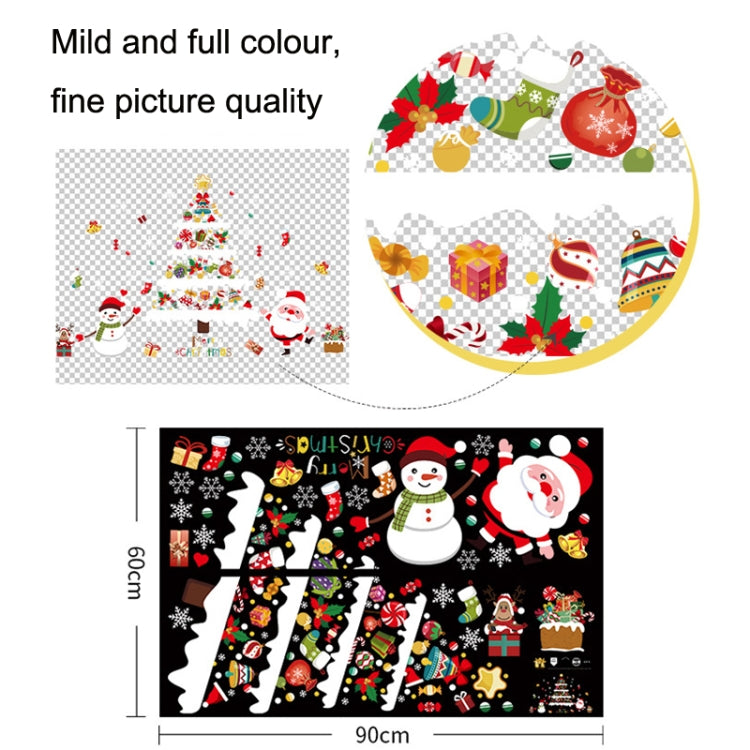 Christmas Decoration Stickers Scene Layout Window Static Stickers 60x90cm - Christmas Stickers by buy2fix | Online Shopping UK | buy2fix