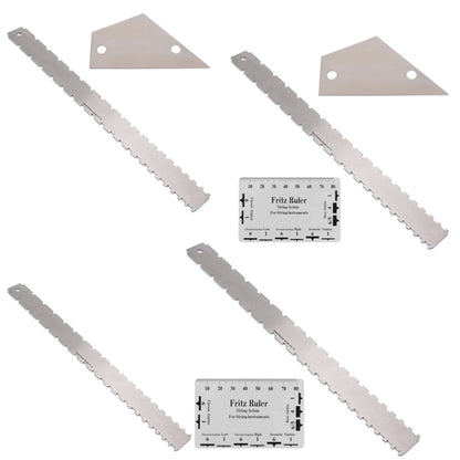 GNR3 Stainless Steel Measurement Bass Guitar Neck Ruler, Style: Double Teeth+Leveling Ruler+String High Ruler - String Instrument Accessories by buy2fix | Online Shopping UK | buy2fix