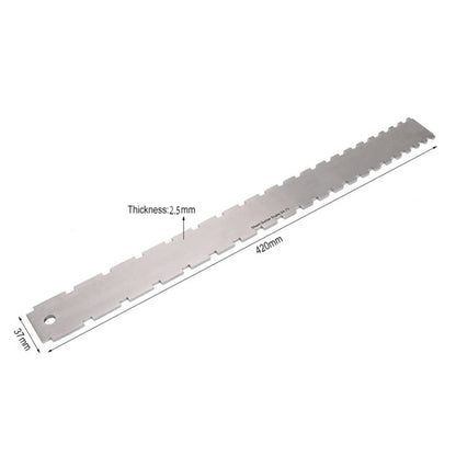 GNR3 Stainless Steel Measurement Bass Guitar Neck Ruler, Style: Double Teeth+Leveling Ruler+String High Ruler - String Instrument Accessories by buy2fix | Online Shopping UK | buy2fix