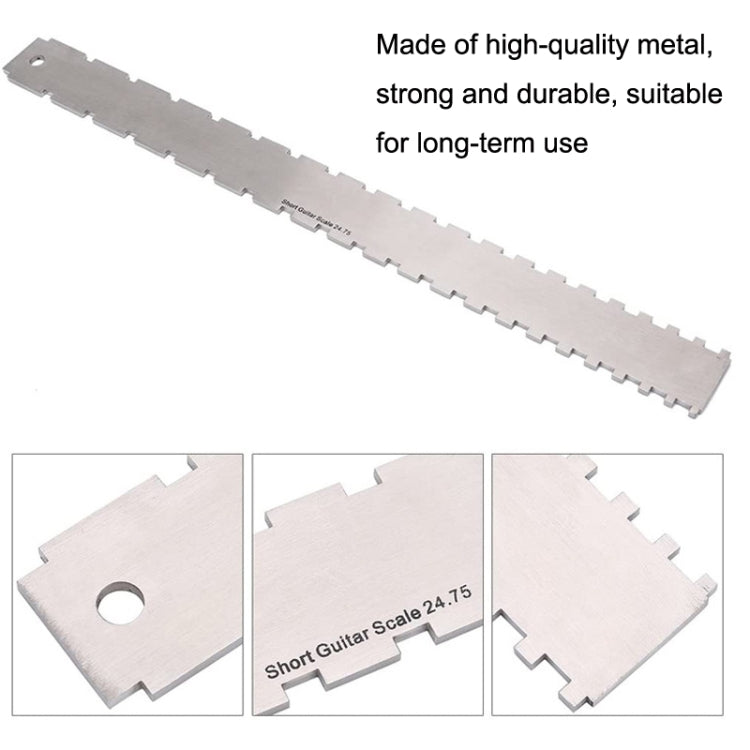 GNR3 Stainless Steel Measurement Bass Guitar Neck Ruler, Style: Double Teeth+Leveling Ruler+String High Ruler - String Instrument Accessories by buy2fix | Online Shopping UK | buy2fix