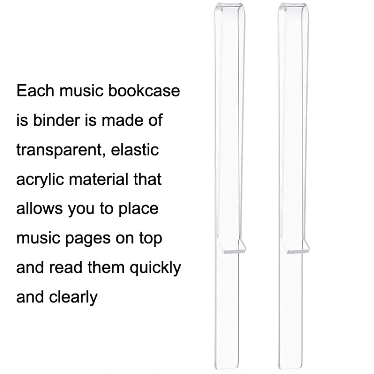 1 Pair PJ1226 Music Spectrum Clipplane Tablature Clip Music Song Clip(Transparent) - Other Accessories by buy2fix | Online Shopping UK | buy2fix