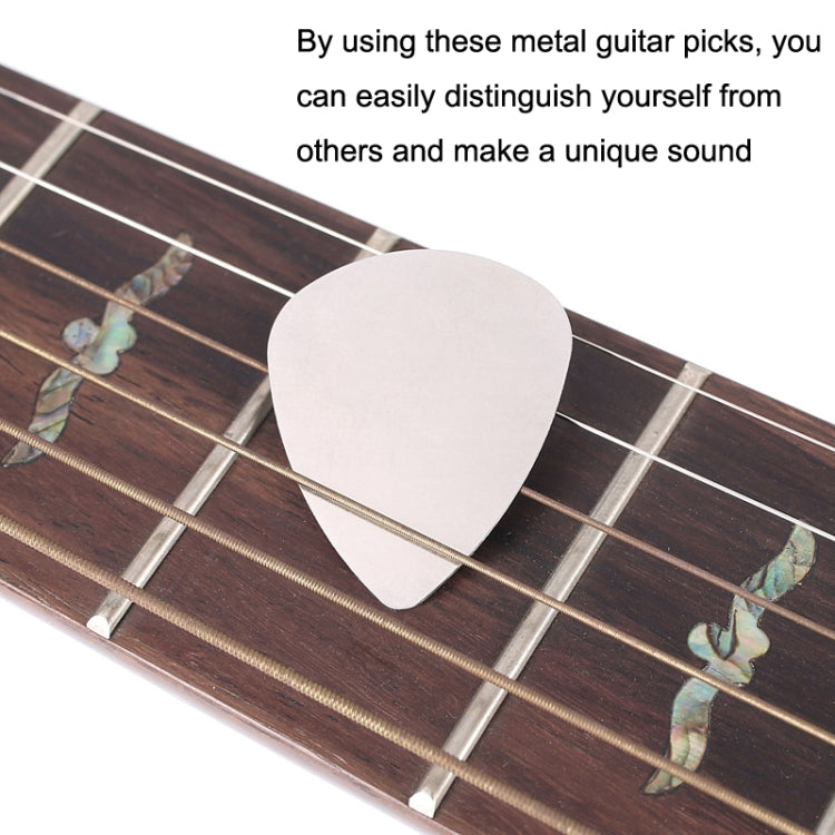 10PCS Thumb Fingers Metal Stainless Steel Bayse Guitar Paddles(Silver) - String Instrument Accessories by buy2fix | Online Shopping UK | buy2fix