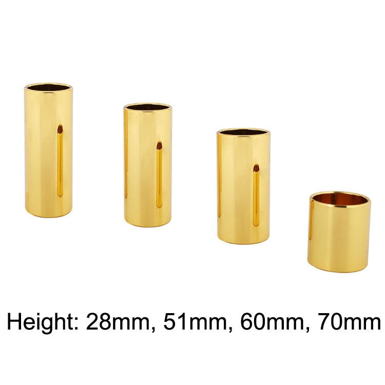 2PCS Stainless Steel Guitar Slide Tube Folk Slide Block, Size: 51mm(Gold) - Guitar Tuner Accessories by buy2fix | Online Shopping UK | buy2fix