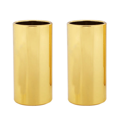 2PCS Stainless Steel Guitar Slide Tube Folk Slide Block, Size: 70mm(Gold) - Guitar Tuner Accessories by buy2fix | Online Shopping UK | buy2fix