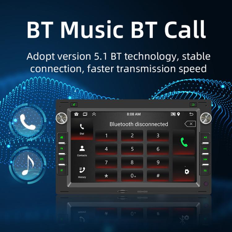 For Volkswagen Passat 7 Inch Bluetooth GPS Navigation Car Player, Memory: 2+64G - Car MP3 & MP4 & MP5 by buy2fix | Online Shopping UK | buy2fix