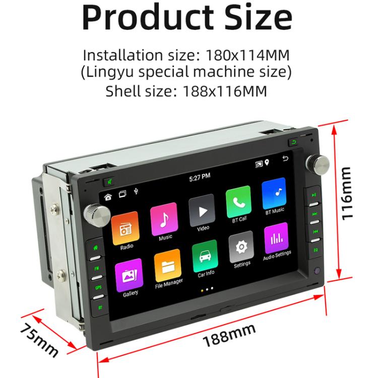 For Volkswagen Passat 7 Inch Bluetooth GPS Navigation Car Player, Memory: 2+64G - Car MP3 & MP4 & MP5 by buy2fix | Online Shopping UK | buy2fix