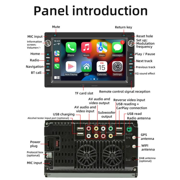 For Volkswagen Passat 7 Inch Bluetooth GPS Navigation Car Player, Memory: 2+64G - Car MP3 & MP4 & MP5 by buy2fix | Online Shopping UK | buy2fix