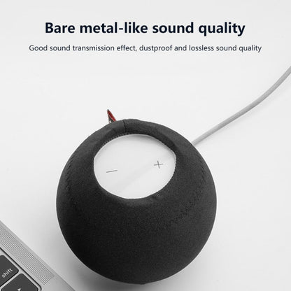2 PCS For Homepod Mini Smart Speaker Dust Cover Stretch Cloth Audio Protection Cover(Light Gray) - Protective Case by buy2fix | Online Shopping UK | buy2fix