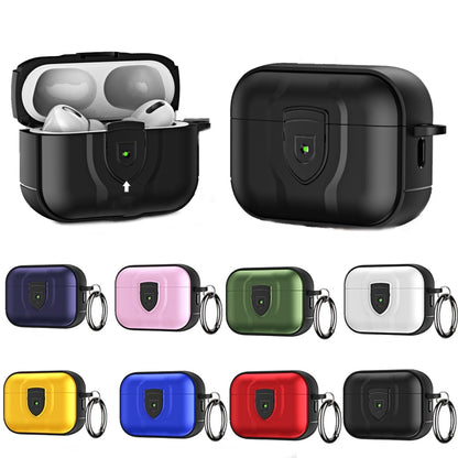 For AirPods Pro TPU + PC Full Wrap Type Protection Case Cover(Black) - For AirPods Pro by buy2fix | Online Shopping UK | buy2fix