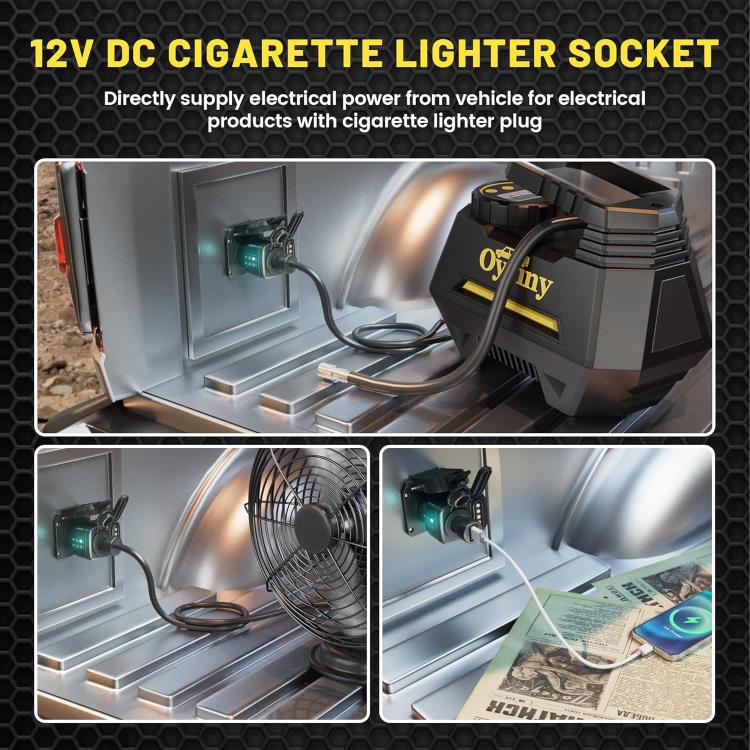 7 Pin to 12V Truck Cigarette Lighter Power Adapter with LED Circuit Tester(Black) - Car Charger by buy2fix | Online Shopping UK | buy2fix