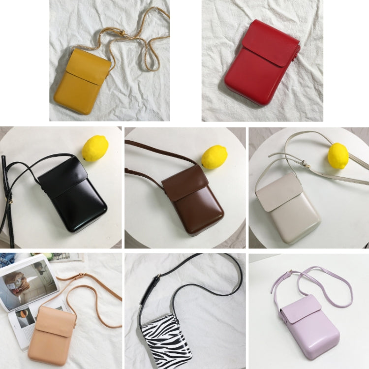 Fashion Versatile Vertical Models Single Shoulder Crossbody Mobile Phone Bag, Color: Yellow by buy2fix