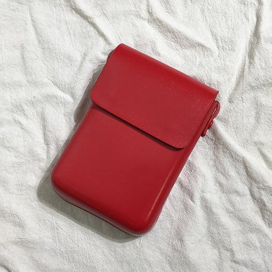 Fashion Versatile Vertical Models Single Shoulder Crossbody Mobile Phone Bag, Color: Red