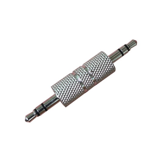 3pcs Metal 3.5mm Audio Male To Male Straight Through Adaptor(Nickel Plated) by buy2fix
