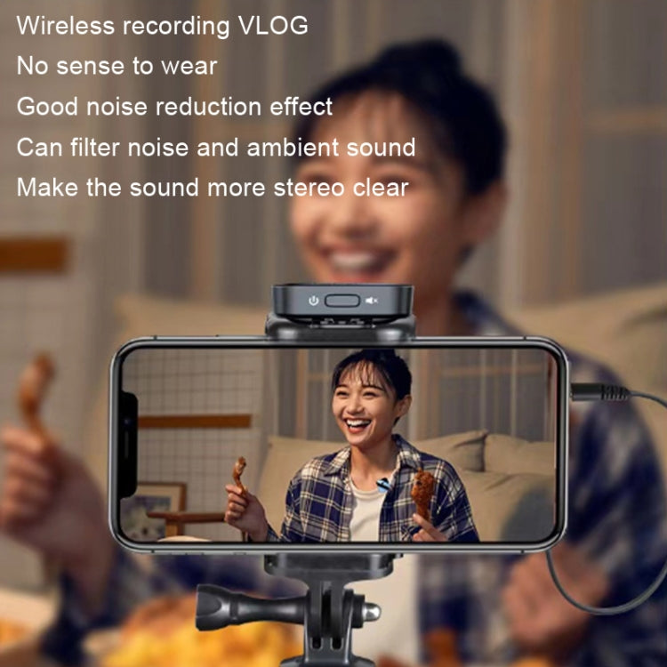 M18 Wireless Microphone Collar Clip Recording Equipment, Style: 1 In 2 8Pin by buy2fix