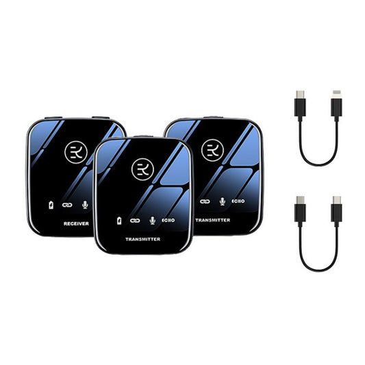 M18 Wireless Microphone Collar Clip Recording Equipment, Style: 1 In 2 Type-C+8Pin by buy2fix