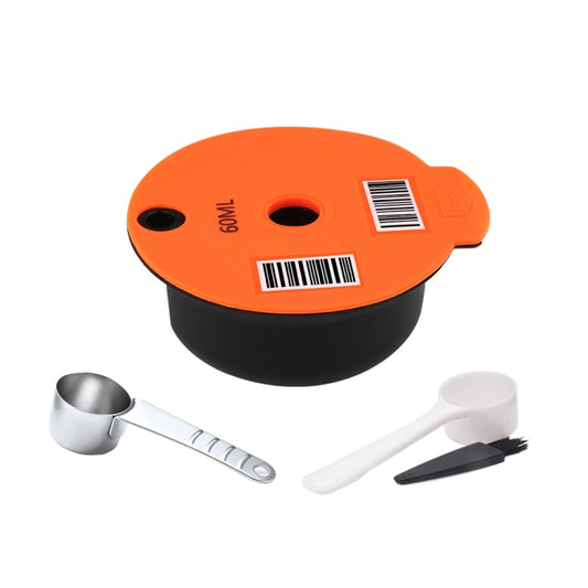 ICafilas YB01 Reusable Coffee Filter, Color: Orange+HLB18 Stainless Steel Spoon(60ml) - Coffee Machine Parts by iCafilas | Online Shopping UK | buy2fix