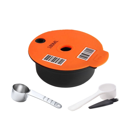 ICafilas YB01 Reusable Coffee Filter, Color: Orange+HLB18 Stainless Steel Spoon(180ml) - Coffee Machine Parts by iCafilas | Online Shopping UK | buy2fix