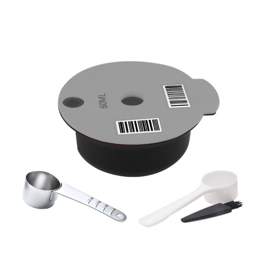 ICafilas YB01 Reusable Coffee Filter, Color: Gray+HLB18 Stainless Steel Spoon(60ml) - Coffee Machine Parts by iCafilas | Online Shopping UK | buy2fix