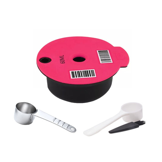 ICafilas YB01 Reusable Coffee Filter, Color: Pink+HLB18 Stainless Steel Spoon(60ml) - Coffee Machine Parts by iCafilas | Online Shopping UK | buy2fix