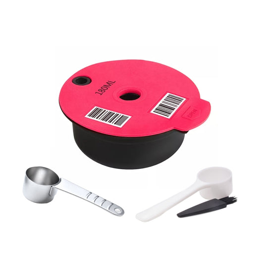 ICafilas YB01 Reusable Coffee Filter, Color: Pink+HLB18 Stainless Steel Spoon(180ml) - Coffee Machine Parts by iCafilas | Online Shopping UK | buy2fix