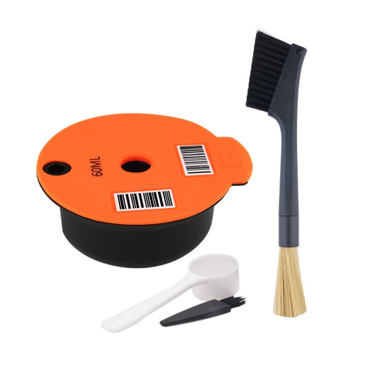 ICafilas YB01 Reusable Coffee Filter, Color: Orange+Double Head Brush(60ml) - Coffee Machine Parts by iCafilas | Online Shopping UK | buy2fix