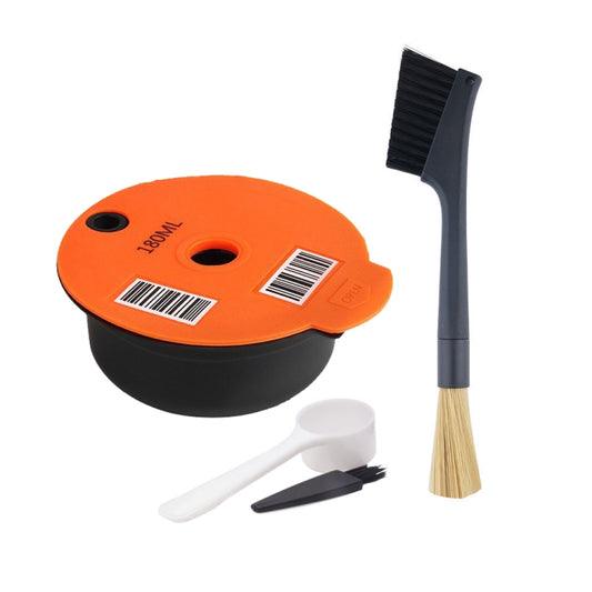 ICafilas YB01 Reusable Coffee Filter, Color: Orange+Double Head Brush(180ml) - Coffee Machine Parts by iCafilas | Online Shopping UK | buy2fix